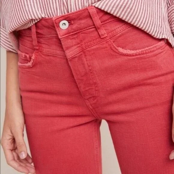 ANTHRO PILCRO & The Letterpress Jeans Ultra High-Rise Slim Straight 25 NEW NWT - Picture 3 of 12